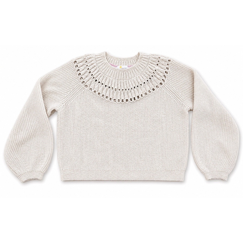 Boden Wool Blend Cream Oversized Sweater Women's Size Medium Boho